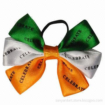 Wine bottle ribbon bow with elastic band